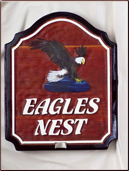 Eagles Nest Cedar Sign
